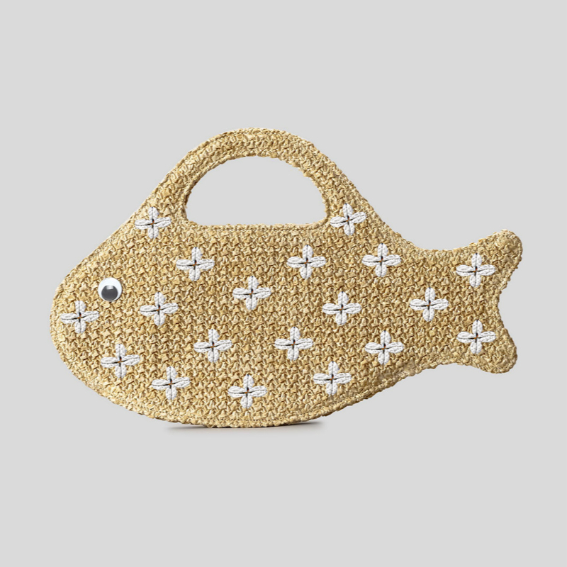 Bolso de mano de rafia bordado - Women'S Raffia Bags reseña y precio