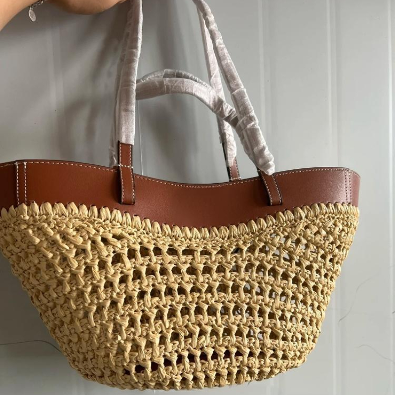 Bolso de playa tejido hueco de - Women'S Raffia Bags reseña y precio