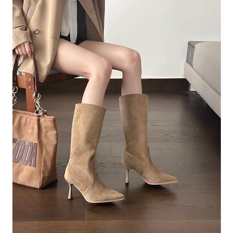 Botas modernas a media pantorr - Women Bags On Sale reseña y precio