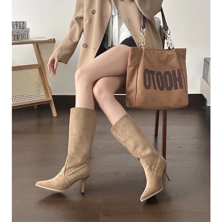 Botas modernas a media pantorr - Women Bags On Sale reseña y precio
