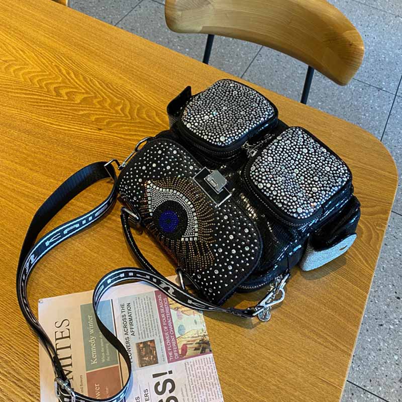 Mochila De Cuero PU con diaman - Women Bags Branded reseña y precio